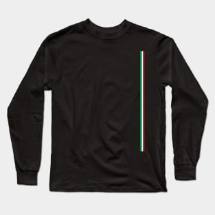 Minimalist Italian Flag Long Sleeve T-Shirt